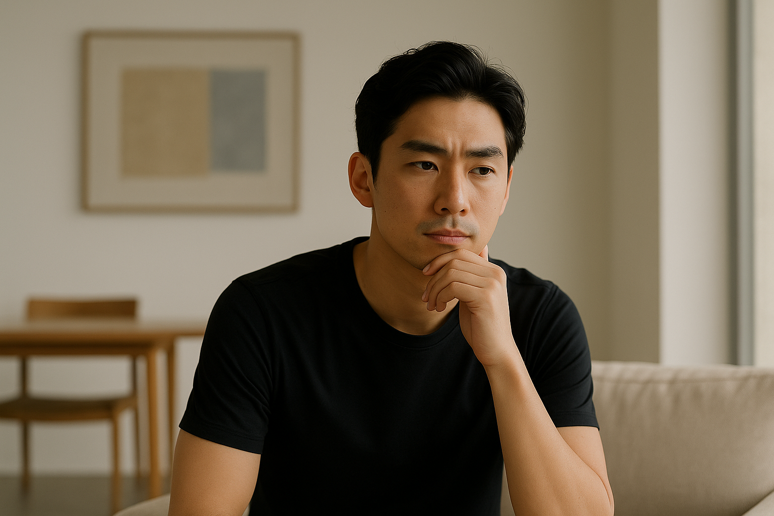 リカバリーウェアの効果はいつ出るのかを考える男性